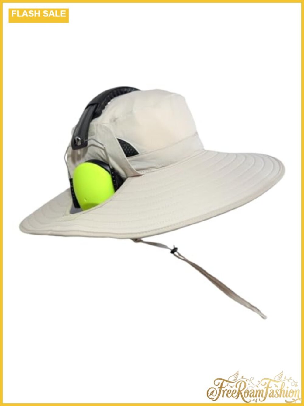 SPF 50+ Sun Hat Headphone Compatible Ear Protection Bucket Hat